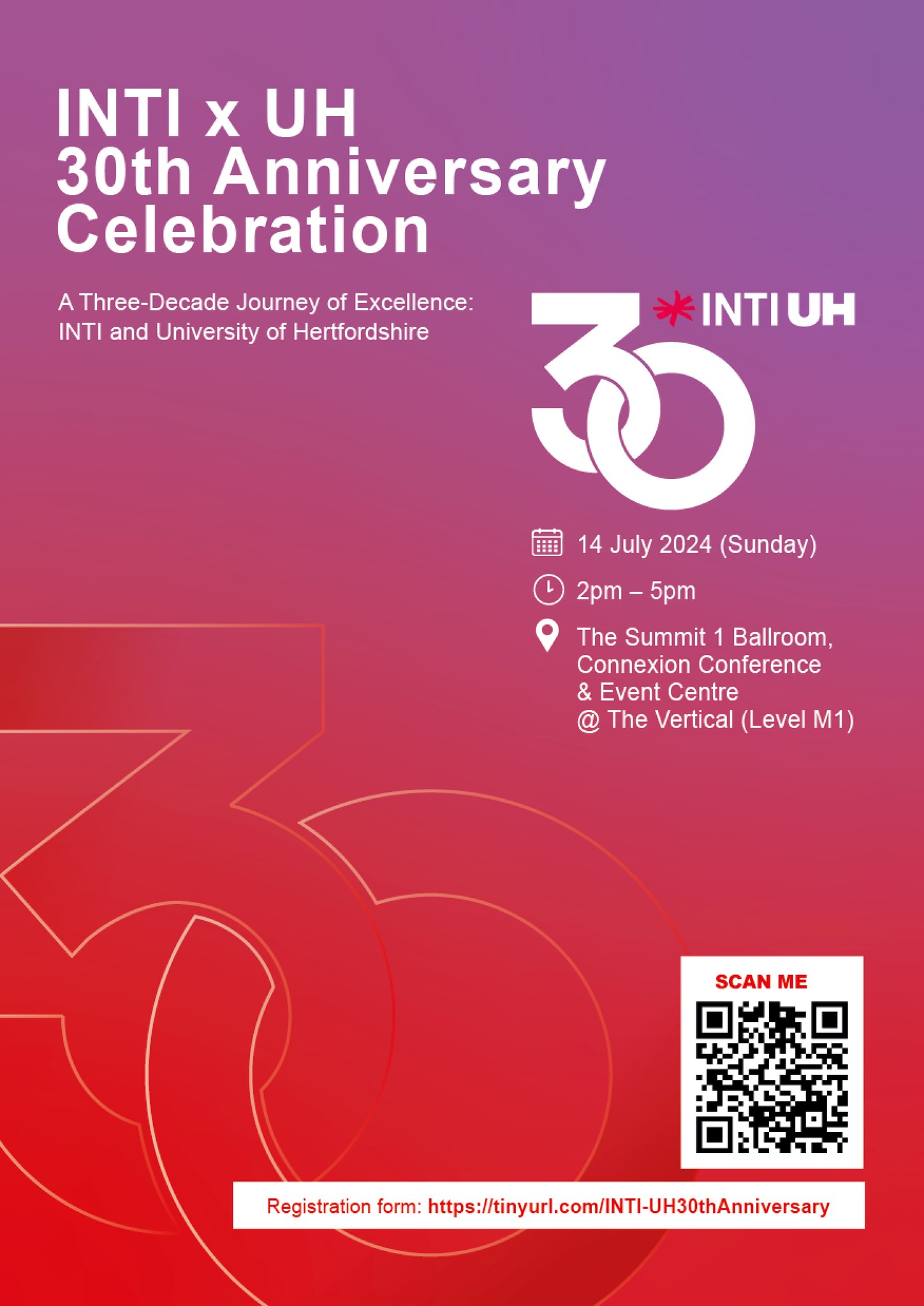 Celebrate 30 Years of Excellence with INTI X UH!