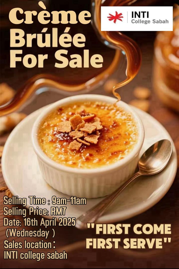 Crème Brûlée for Sale!  焦糖布蕾甜点售卖！